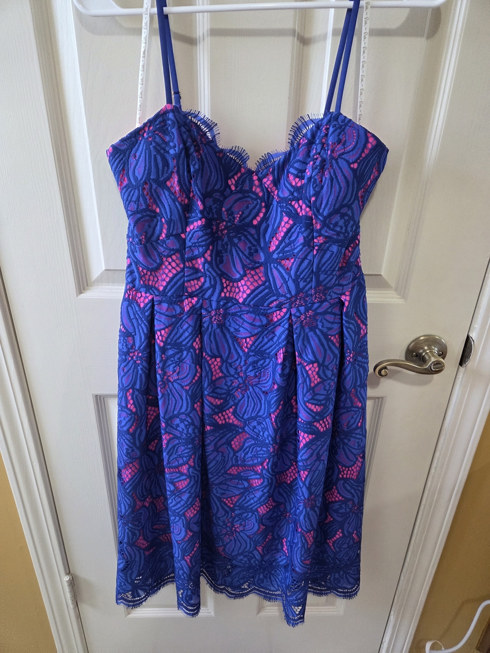 Nwt Lilly Pulitzer Blue and Pink Lace Dress